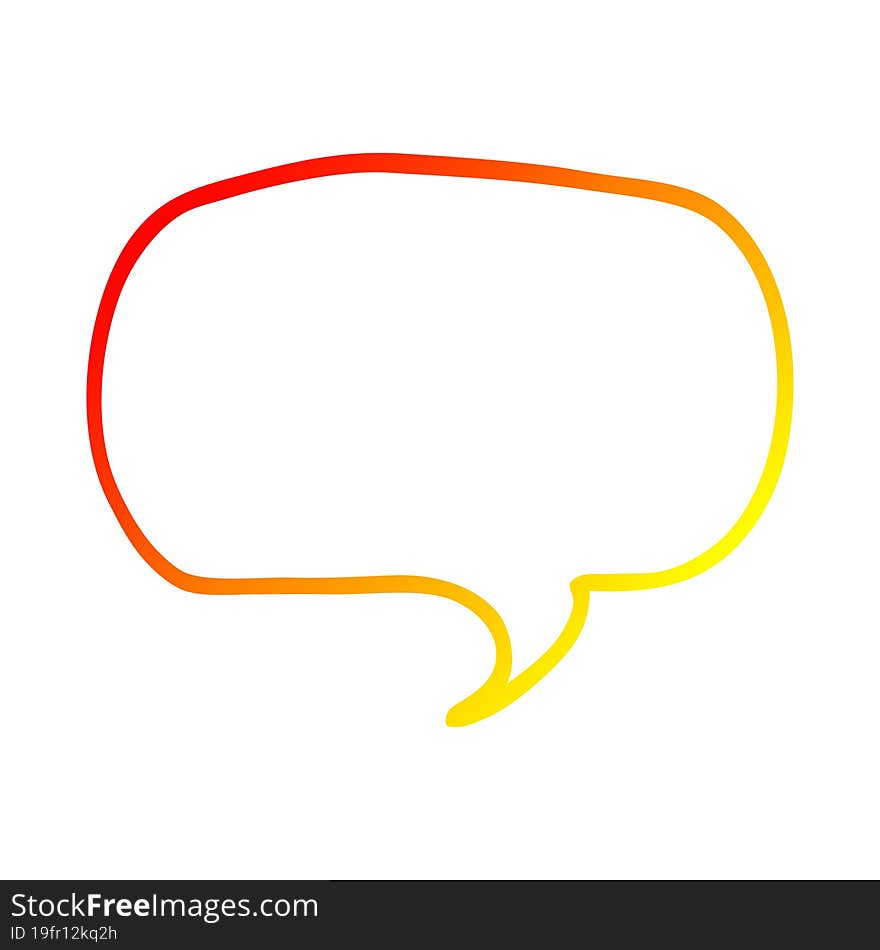 warm gradient line drawing cartoon speech bubble