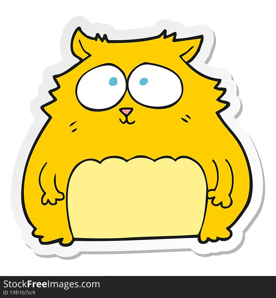 sticker of a cartoon cat