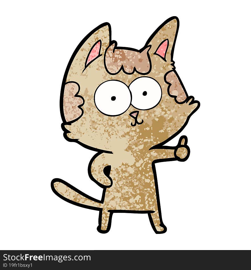 happy cartoon cat. happy cartoon cat