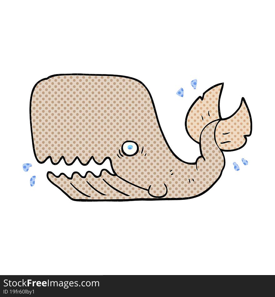 Cartoon Angry Whale