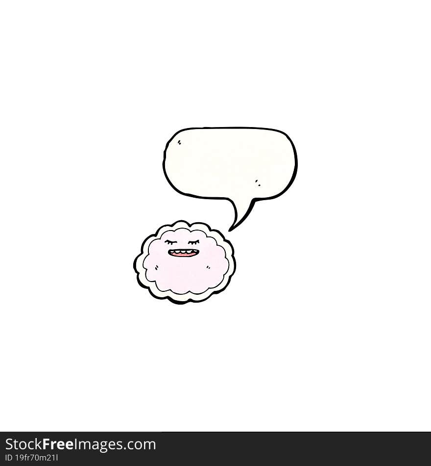 cartoon cloud with speech bubble