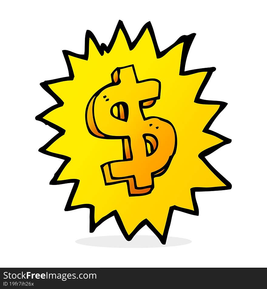 cartoon dollar symbol