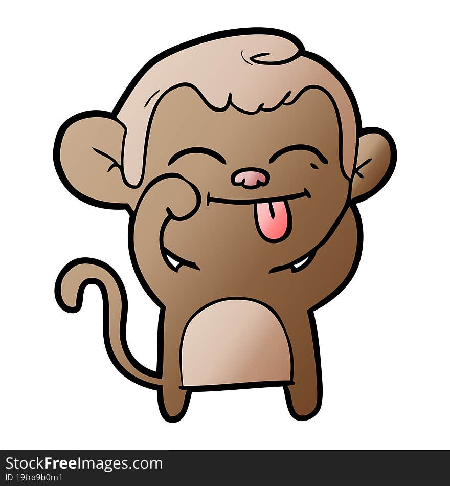 funny cartoon monkey. funny cartoon monkey