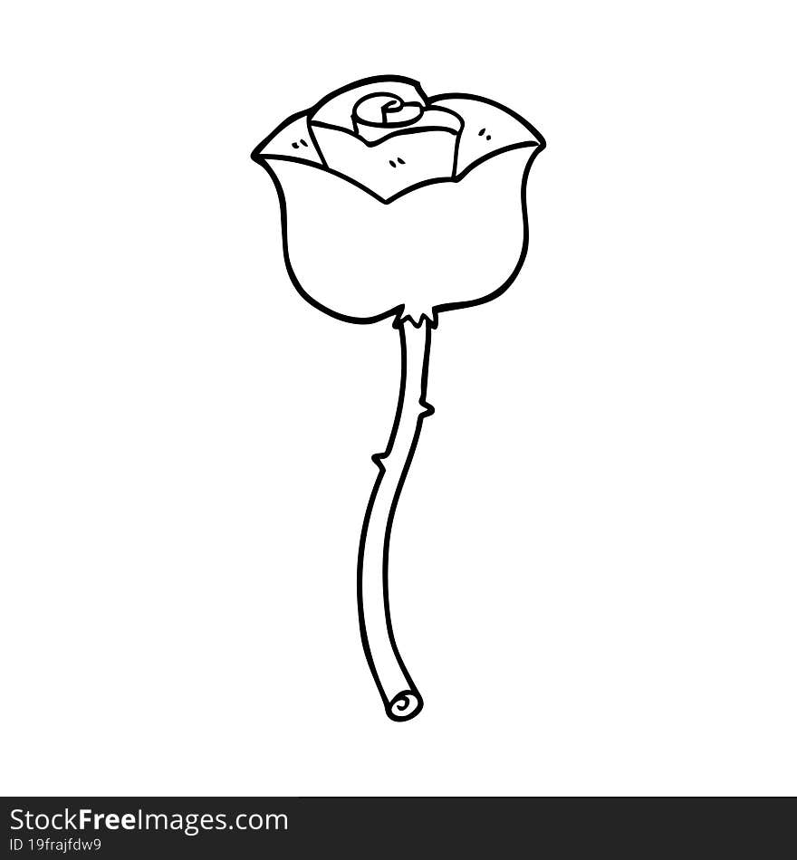 cartoon rose