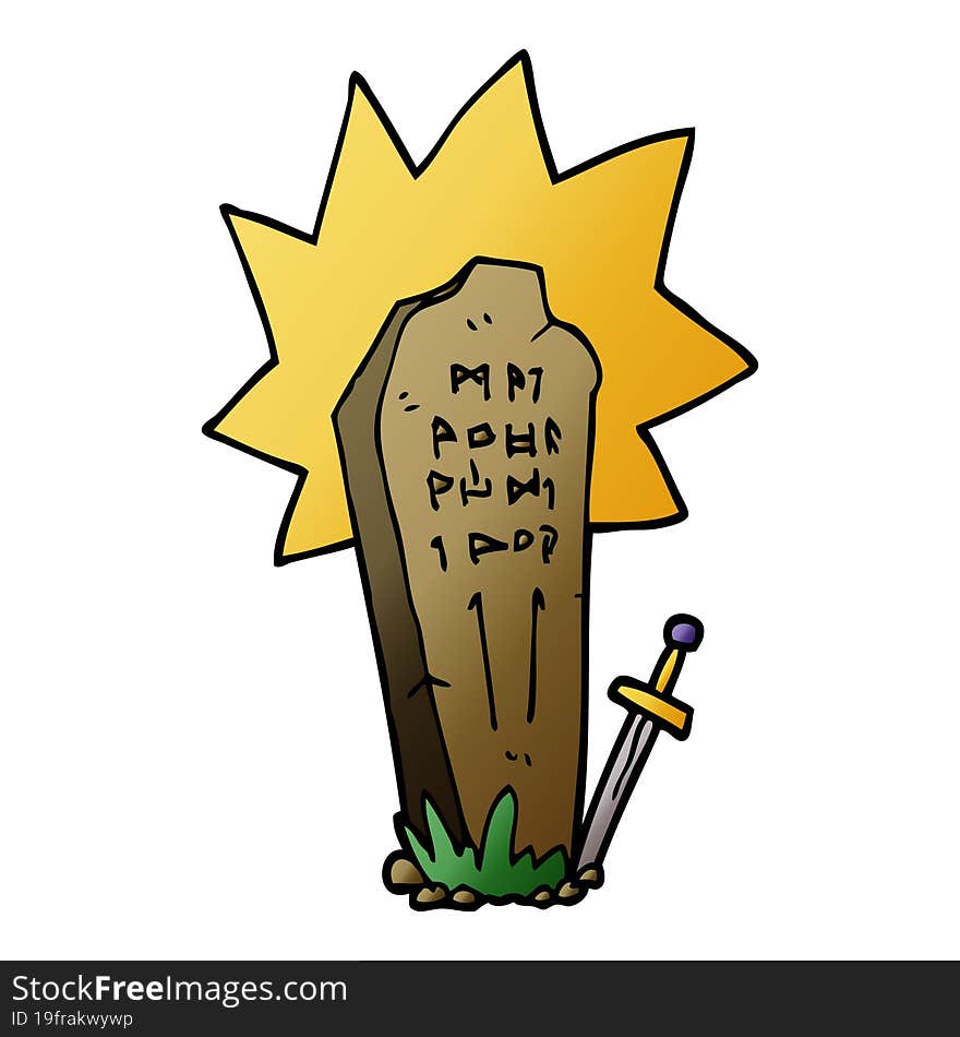 cartoon doodle of a heros grave