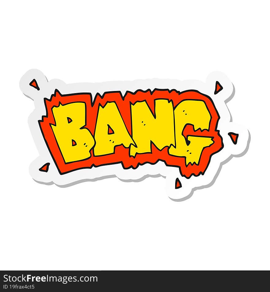 sticker of a cartoon explosion