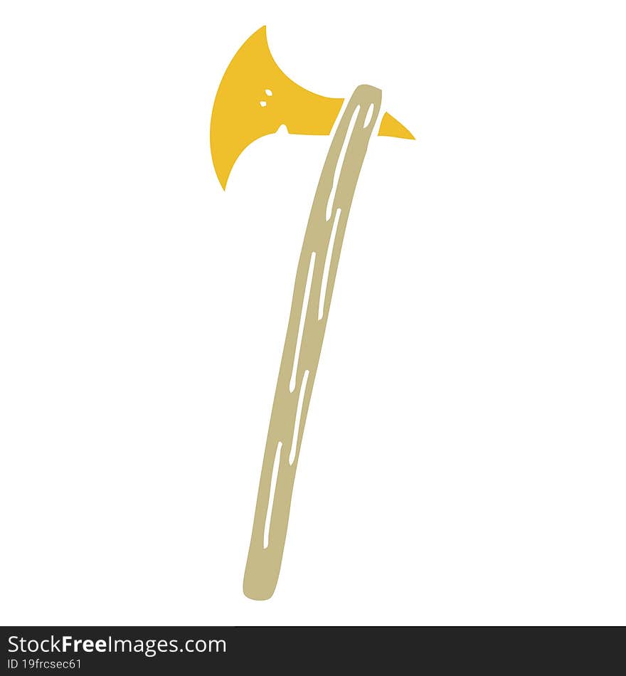 Cartoon Doodle Golden Large Axe