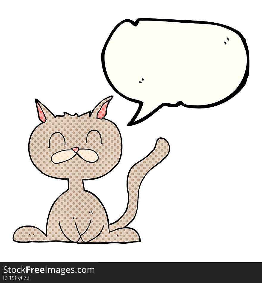 comic book speech bubble cartoon cat