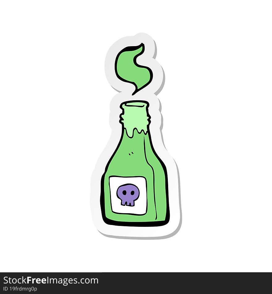 sticker of a cartoon poison