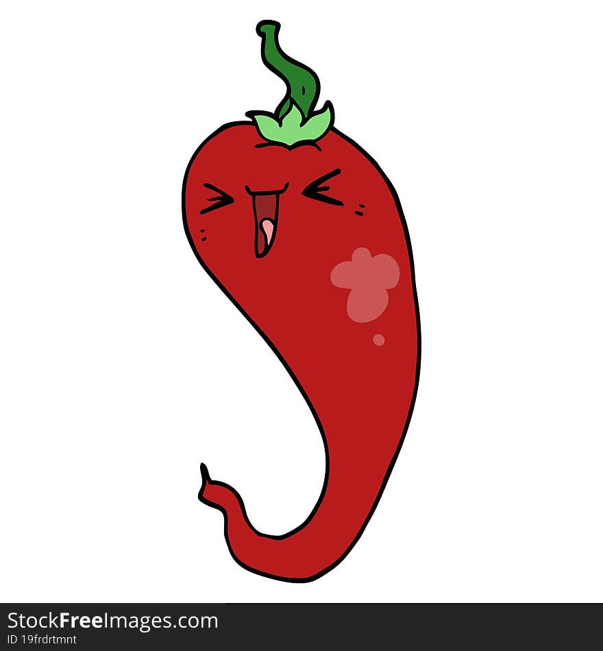 cartoon hot chili pepper