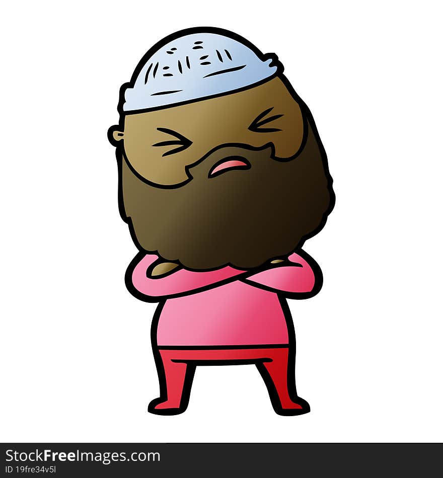 cartoon man with beard. cartoon man with beard