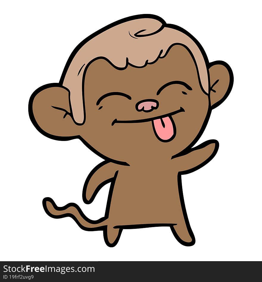 funny cartoon monkey. funny cartoon monkey