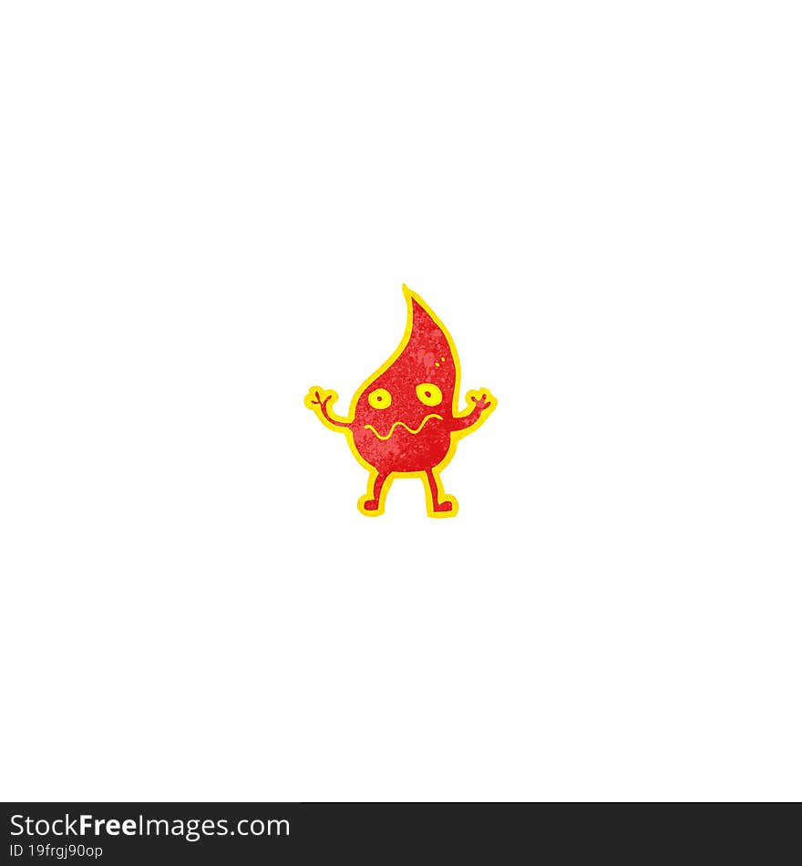 cartoon little fire spirit