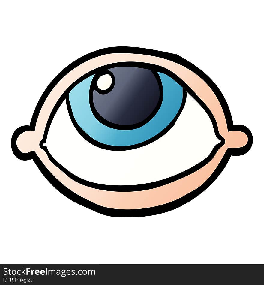 vector gradient illustration cartoon all seeing eye