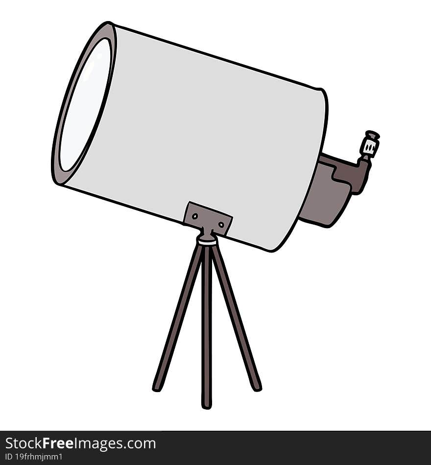 cartoon big telescope. cartoon big telescope