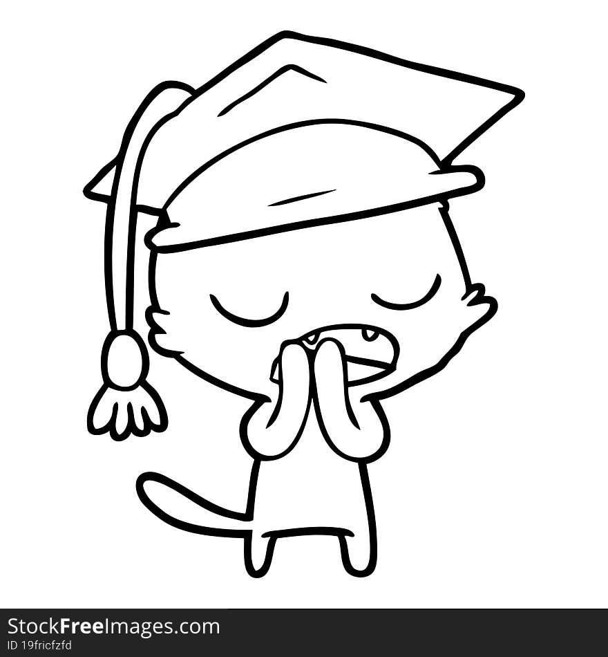 graduate talking cat cartoon. graduate talking cat cartoon