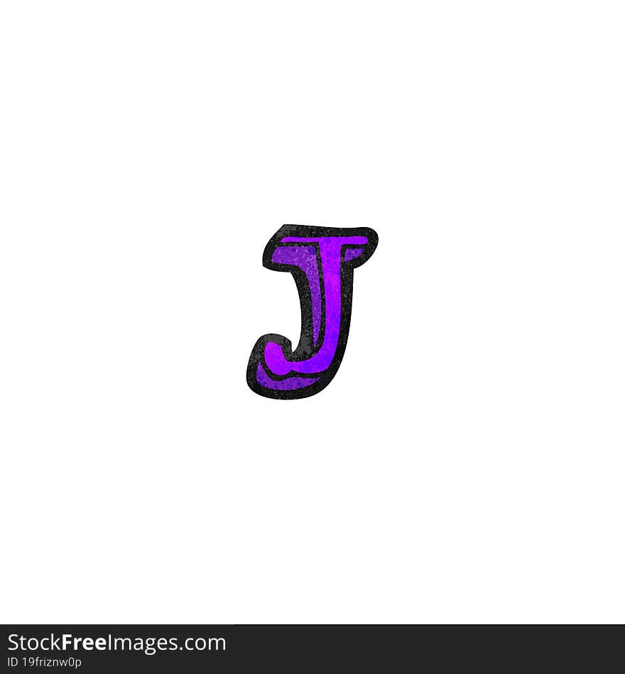 Cartoon Letter J