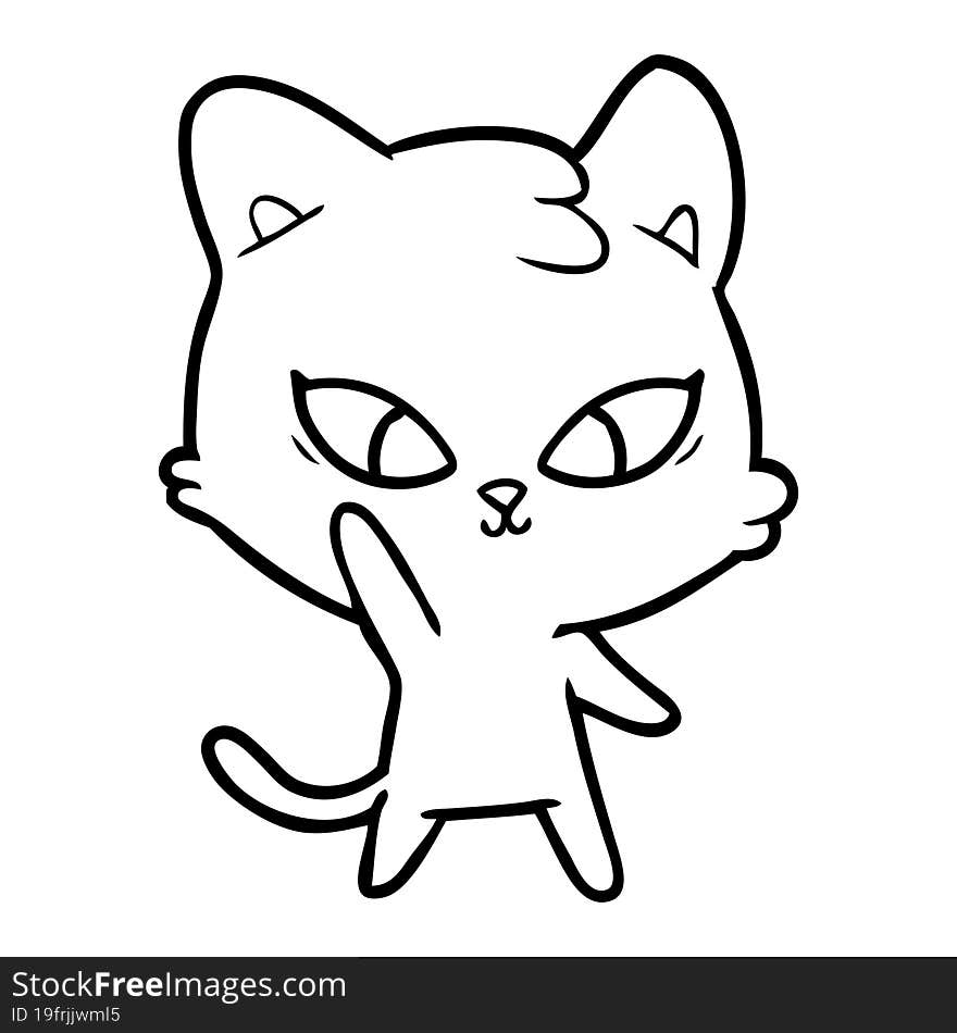 cute cartoon cat. cute cartoon cat