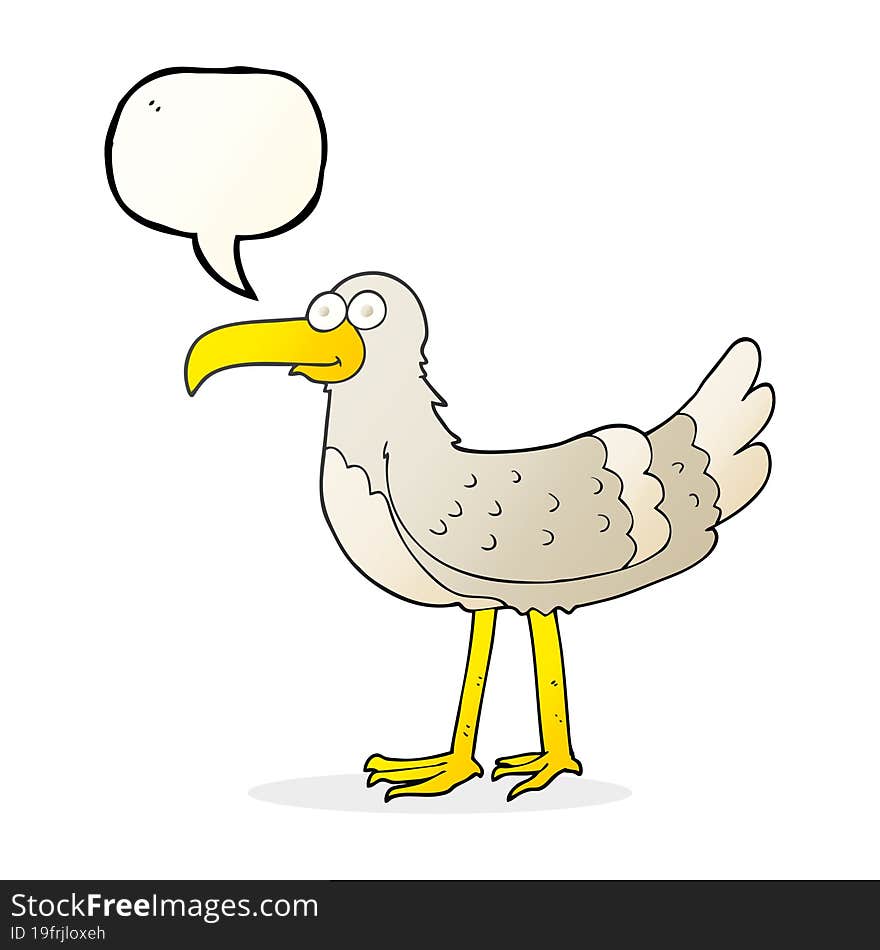 speech bubble cartoon seagull