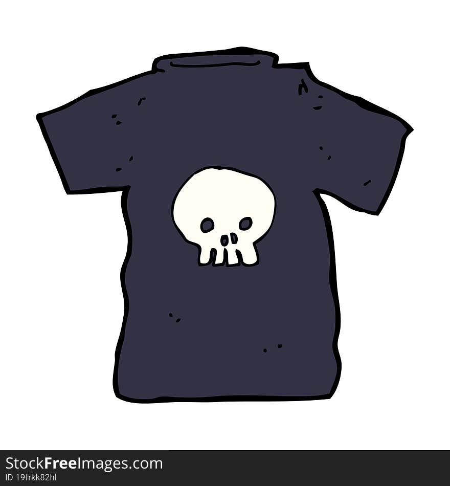 cartoon skull tee