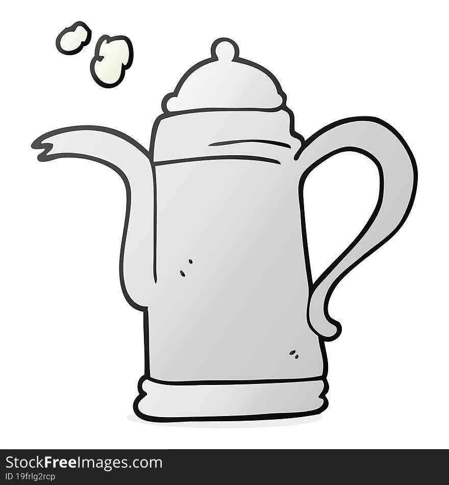 freehand drawn cartoon coffee kettle