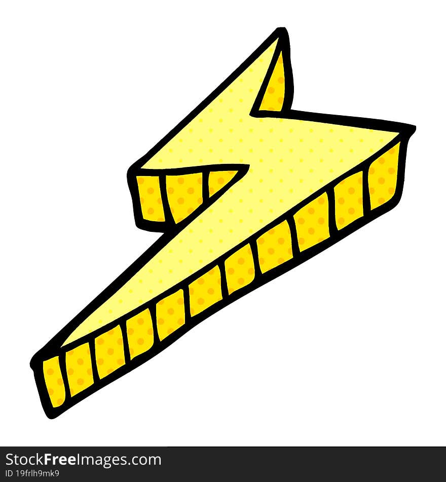 cartoon doodle decorative lightning bolt