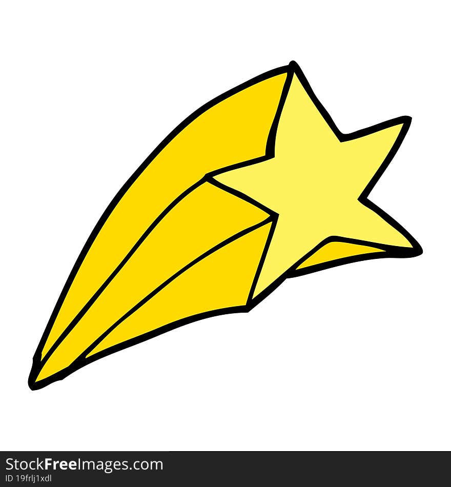 cartoon shooting star