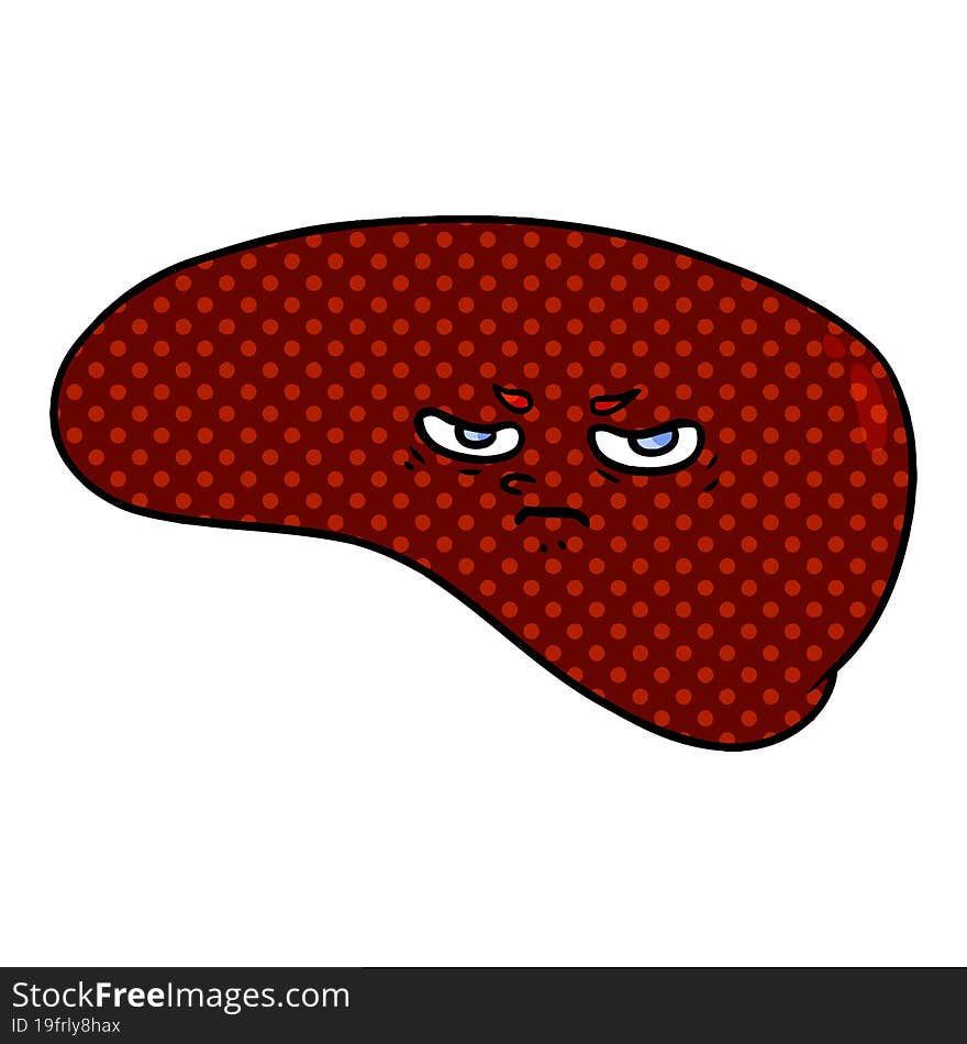 cartoon liver. cartoon liver