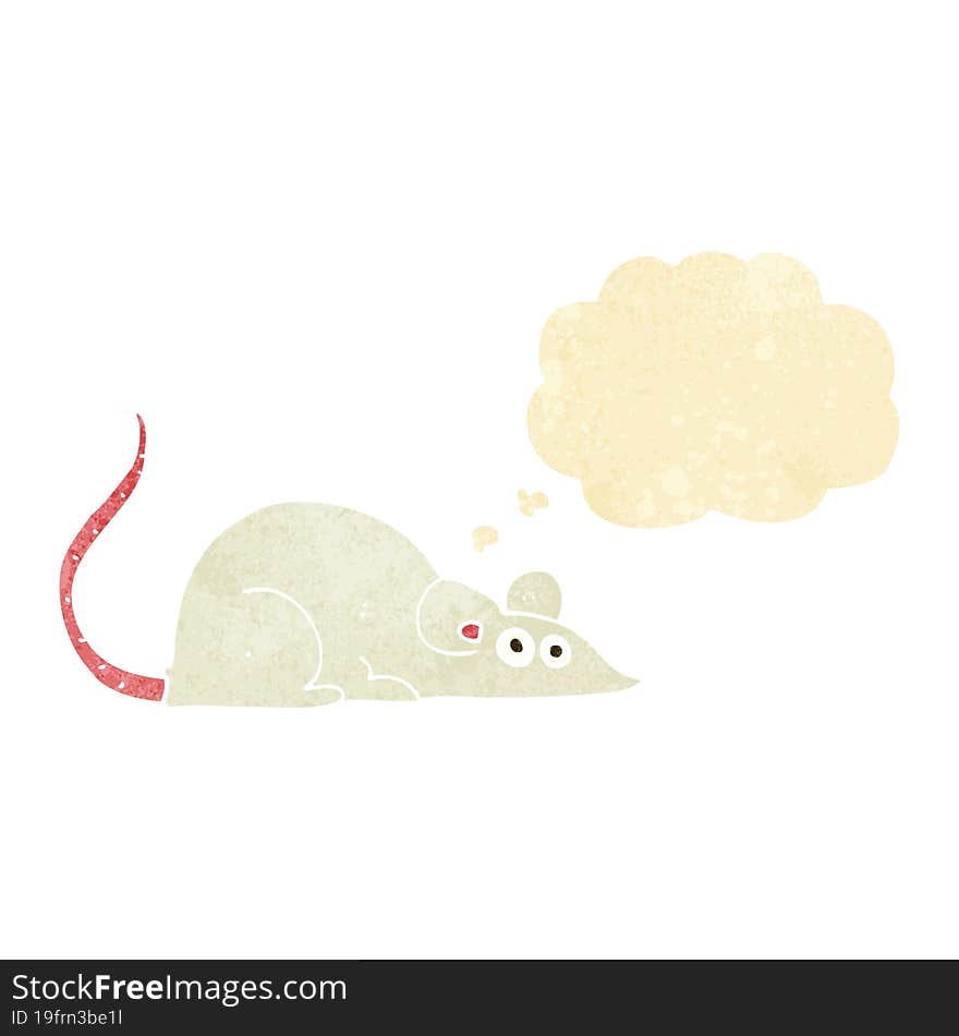 Cartoon Mouse With Thought Bubble