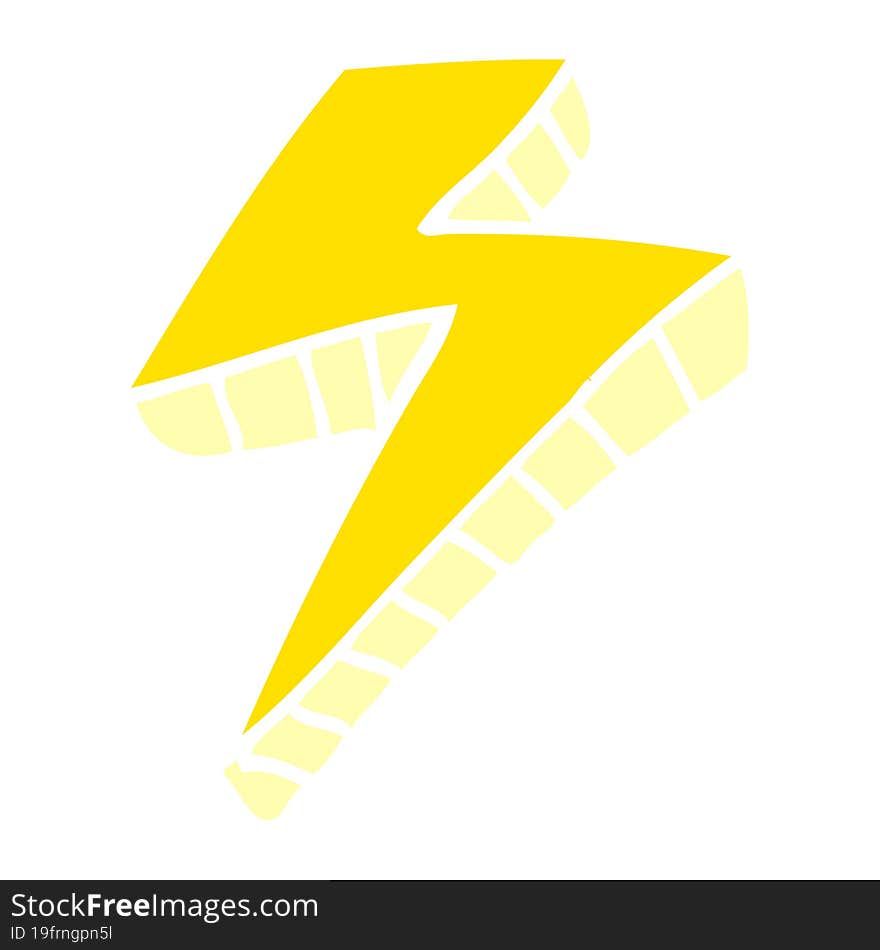 Cartoon Doodle Lightening Bolt