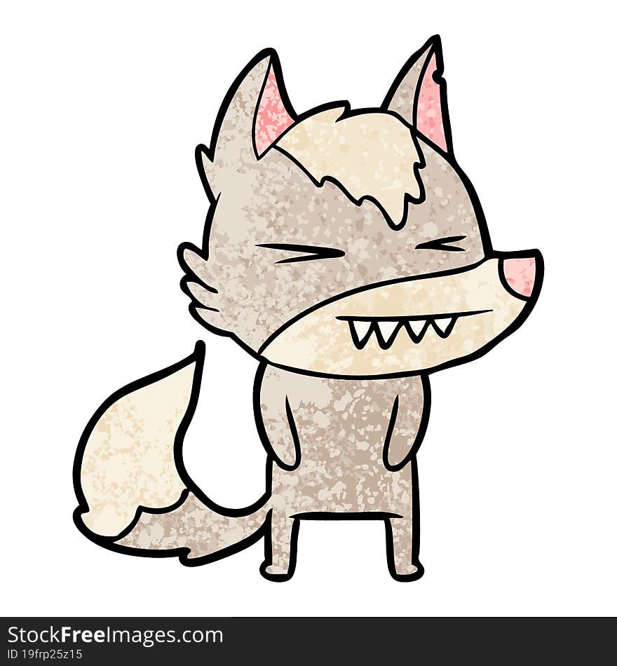 angry wolf cartoon. angry wolf cartoon