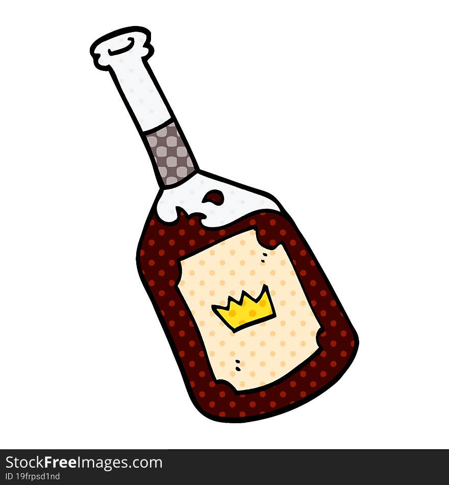 cartoon doodle alcoholic drink