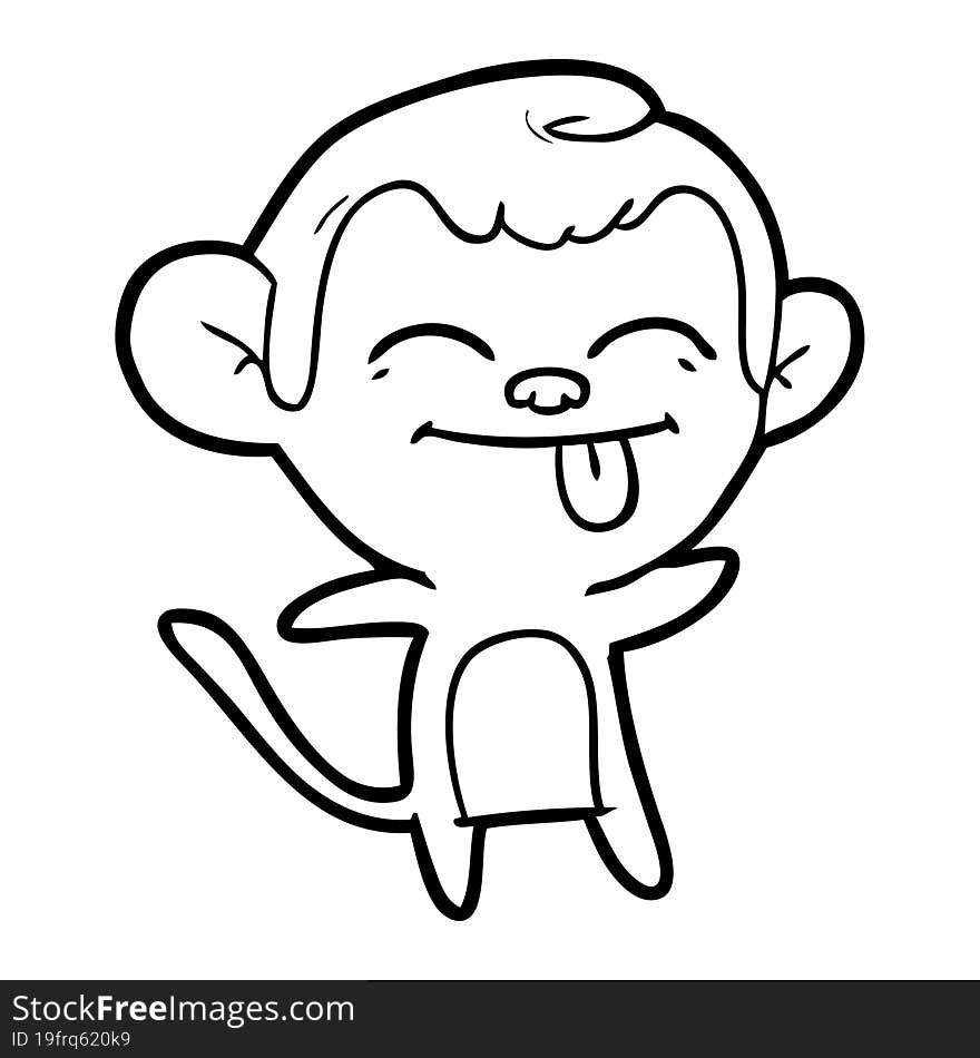 funny cartoon monkey. funny cartoon monkey