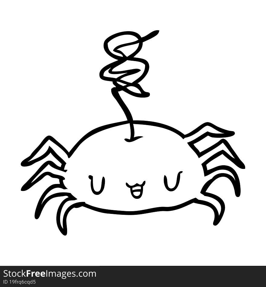 line drawing of a halloween spider. line drawing of a halloween spider