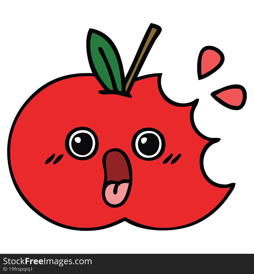 cute cartoon red apple