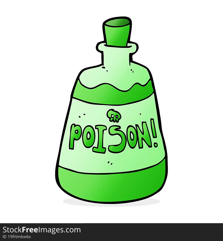 cartoon bottle of poison