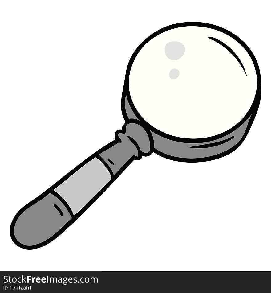 hand drawn cartoon doodle of a magnifying glass