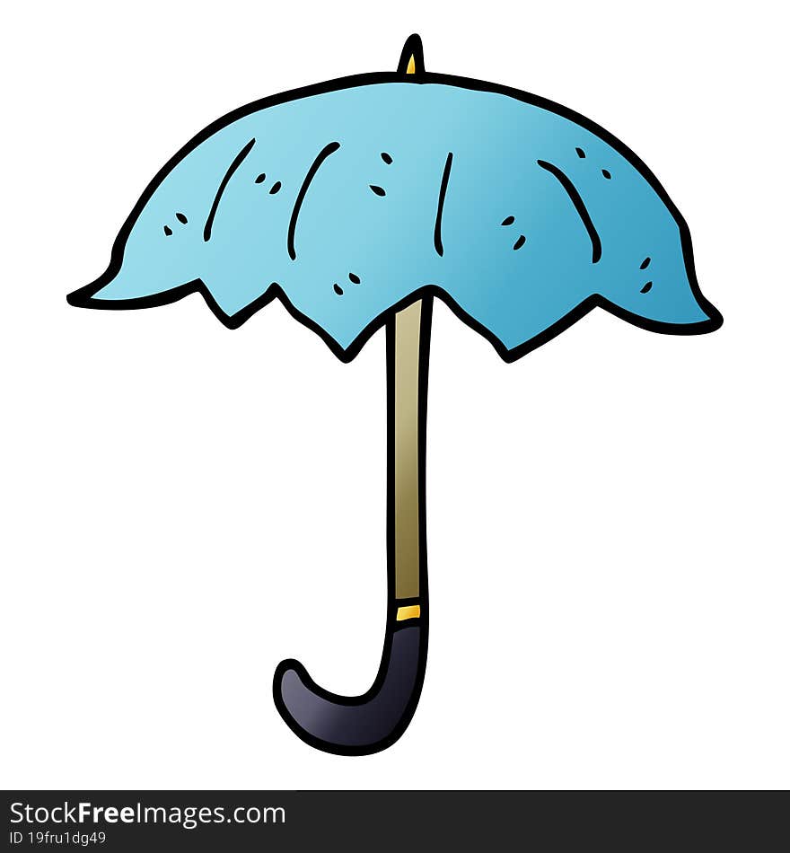 cartoon doodle open umbrella