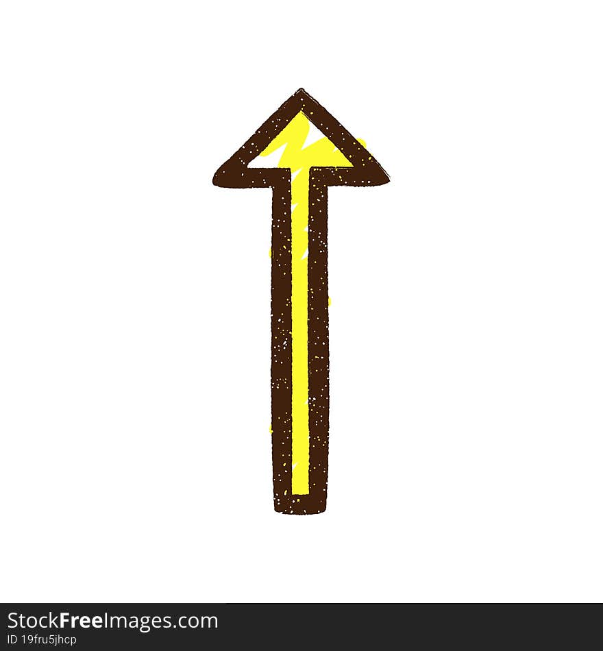 Arrow Pointing Upwards Chalk Drawing