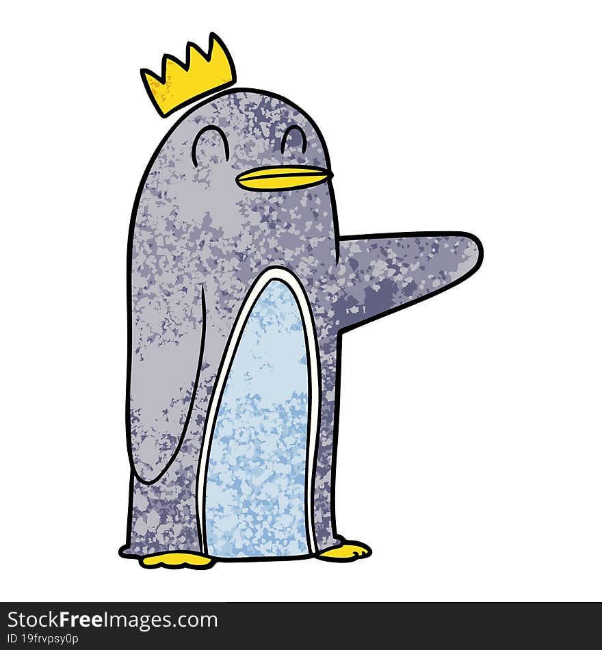 cartoon emperor penguin. cartoon emperor penguin