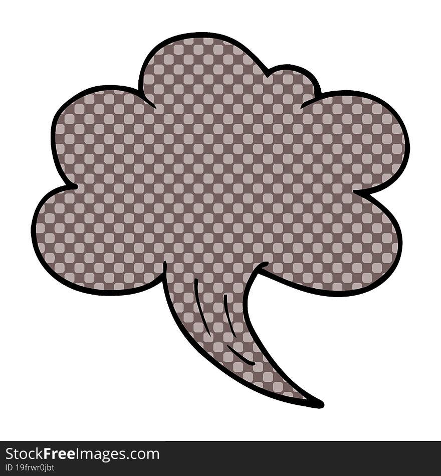 cartoon doodle whooshing cloud