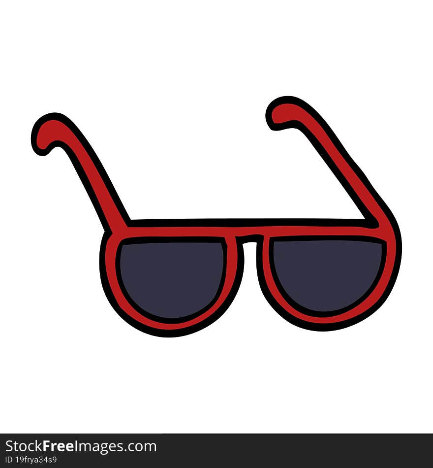 cartoon doodle sunglasses