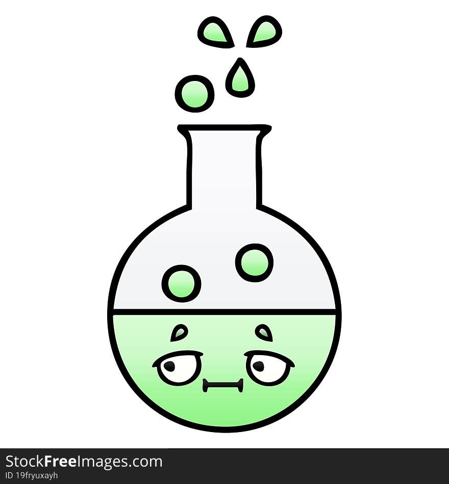 gradient shaded cartoon of a test tube