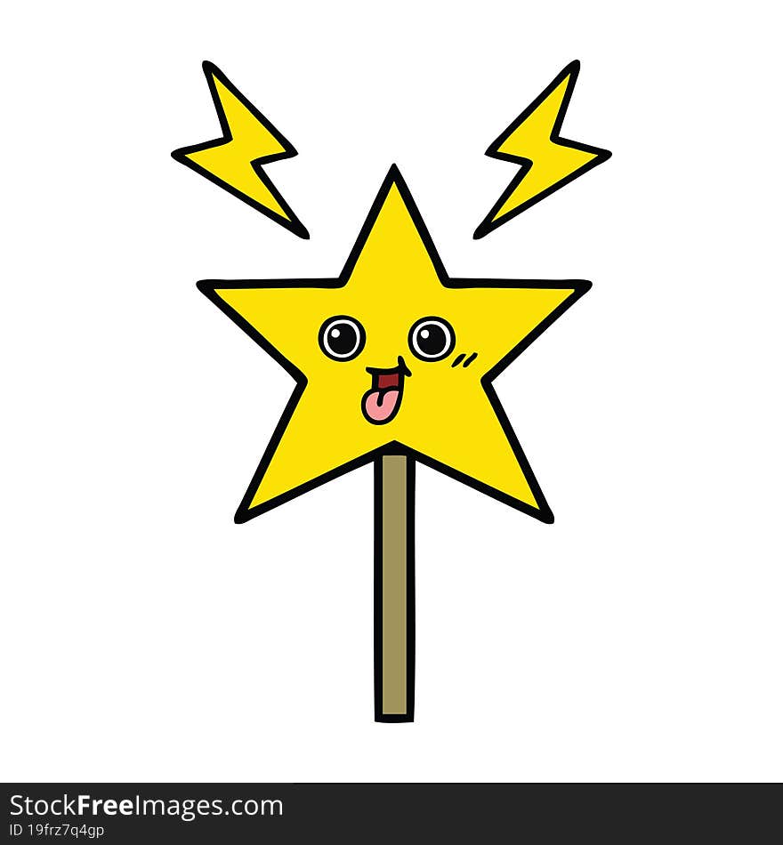 cute cartoon magic wand