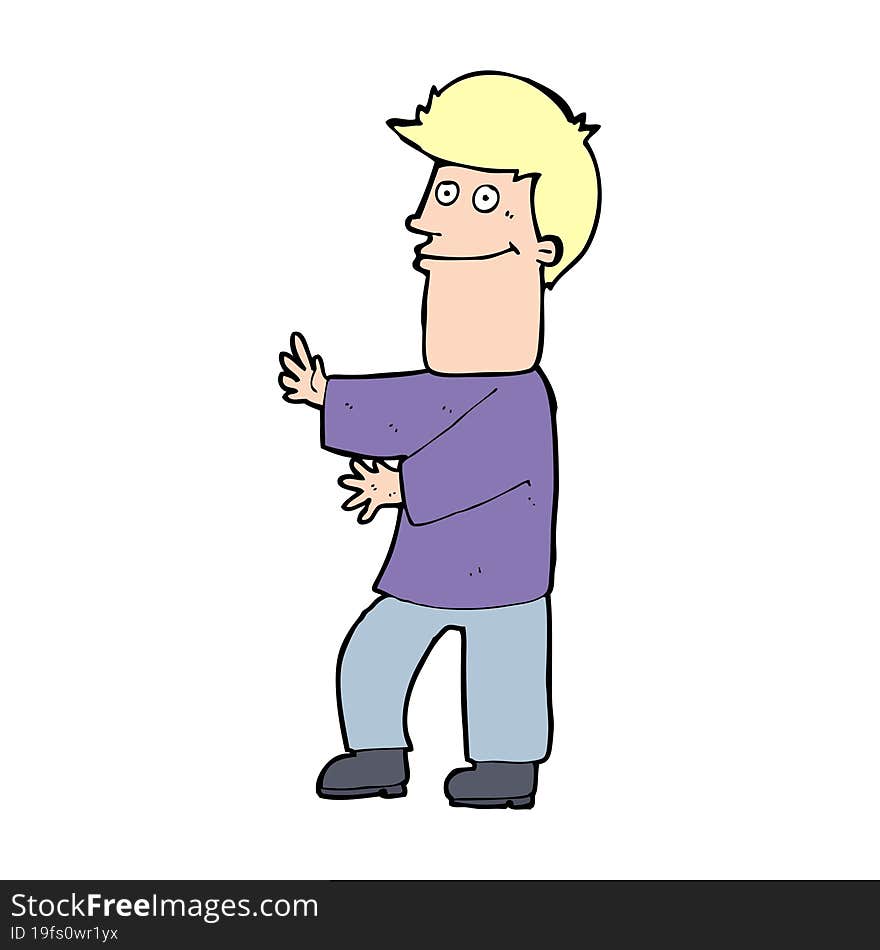 cartoon man gesturing