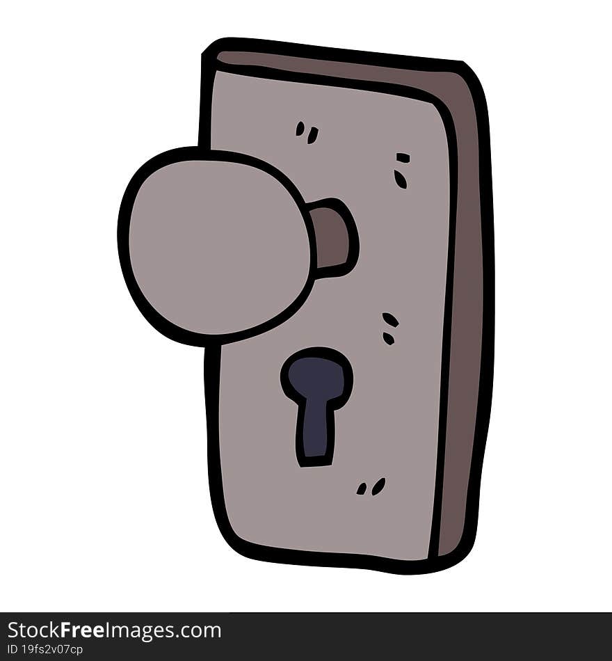 cartoon doodle key hole