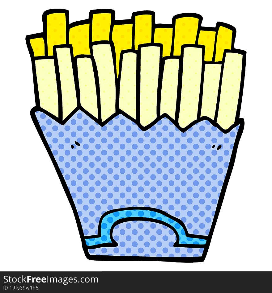 cartoon doodle french fries