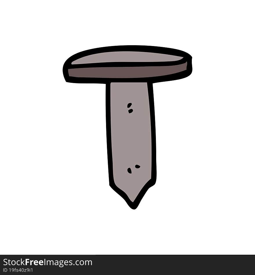 cartoon doodle iron nail