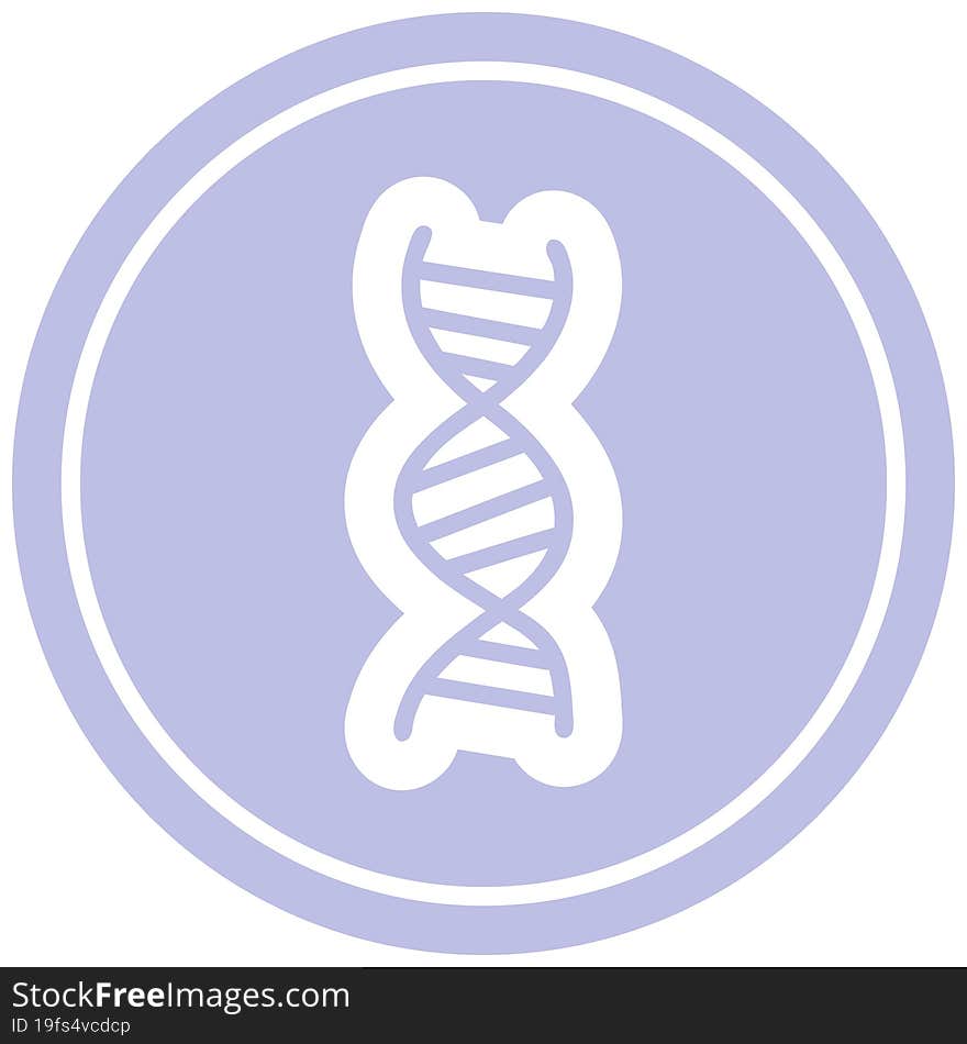 DNA chain circular icon