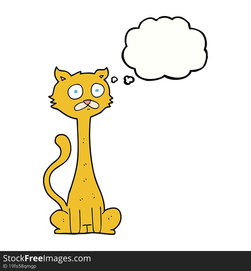 Thought Bubble Cartoon Cat